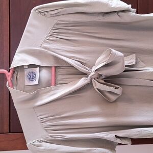 Pretty Retro Sage Green Bow Blouse, UK size 14